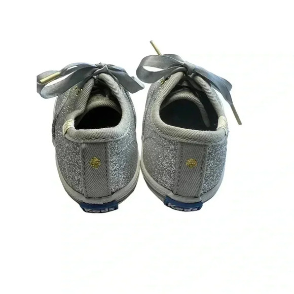 KEDS KATE SPADE GLITTER SNEAKERS SLIVER SNEAKERS SIZE 4 TODDLER LIKE NEW - Picture 3 of 12